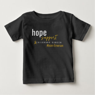 Camiseta Para Bebê cancer de infância Personalizado #nome do time Bab