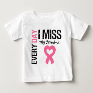 Camiseta Para Bebê Cancer De Mama Todos Os Dias Sinto Falta Da Minha 