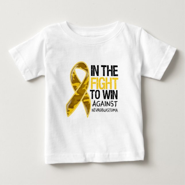 Camiseta Para Bebê Cancer de Neuroblastoma - luta a ganhar (Frente)