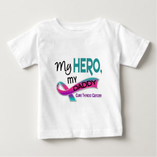 Camiseta Para Bebê Cancer de tiróide MEU HERÓI MEU PAI 42