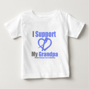 Camiseta Para Bebê Cancer esofágico eu apoio o vovô