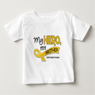 Camiseta Para Bebê Cancer infantil MEU HERÓI MEU IRMÃO 42