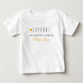 Camiseta Para Bebê cancer infantil. Nome personalizado da #equipe. Ba
