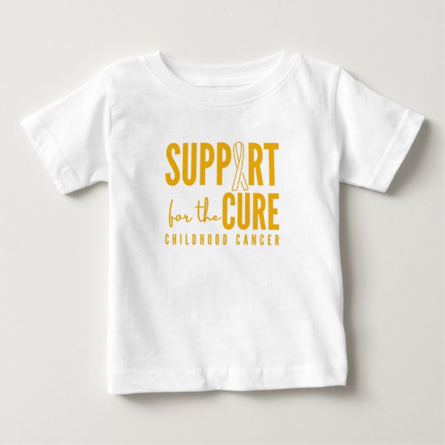 Camiseta Para Bebê cancer infantil para a cura Baby T-Shirt (Frente)