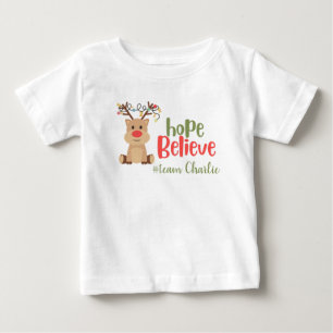 Camiseta Para Bebê cancer infantil. T-Shirt De Bebê De Natal Personal