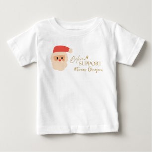 Camiseta Para Bebê cancer. Natal Personalizado #nome do time Baby T-S