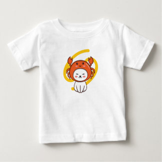 Camiseta Para Bebê Cancer Zodiac Cat Baby T-shirt