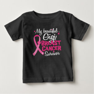 Camiseta Para Bebê Cancro da mama bonito da avó de Gigi grande