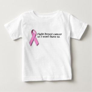 Camiseta Para Bebê Cancro da mama da luta