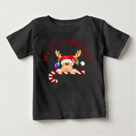 Camiseta Para Bebê Candy Cane 1rua Natal