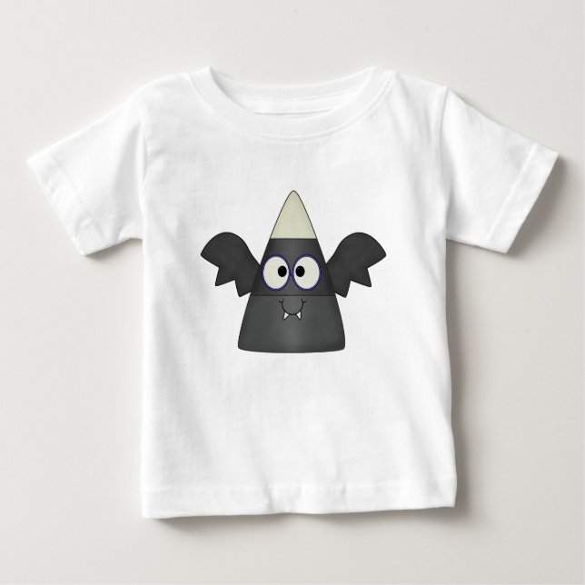 Camiseta Para Bebê Candy Corn Bat (Frente)