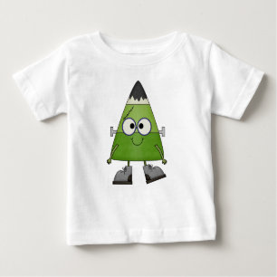 Camiseta Para Bebê Candy Corn Frankenstein Halloween
