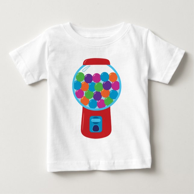 Camiseta Para Bebê Candy Gumball Machine (Frente)