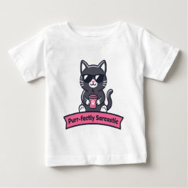 Camiseta Para Bebê Caneca de Gato Preto Personalizada Perfeitamente S