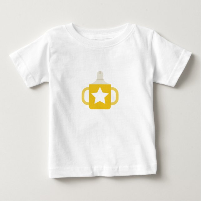 Camiseta Para Bebê caneca estrela (Frente)