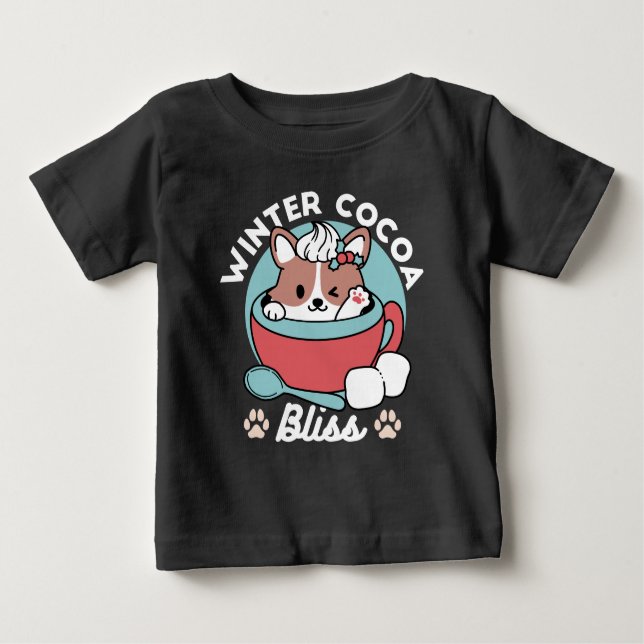 Camiseta Para Bebê Caneca Festiva para Víblias de Férias - Coco de in (Frente)