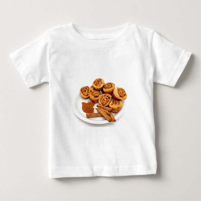 Camiseta Para Bebê Canela Rolls (Frente)