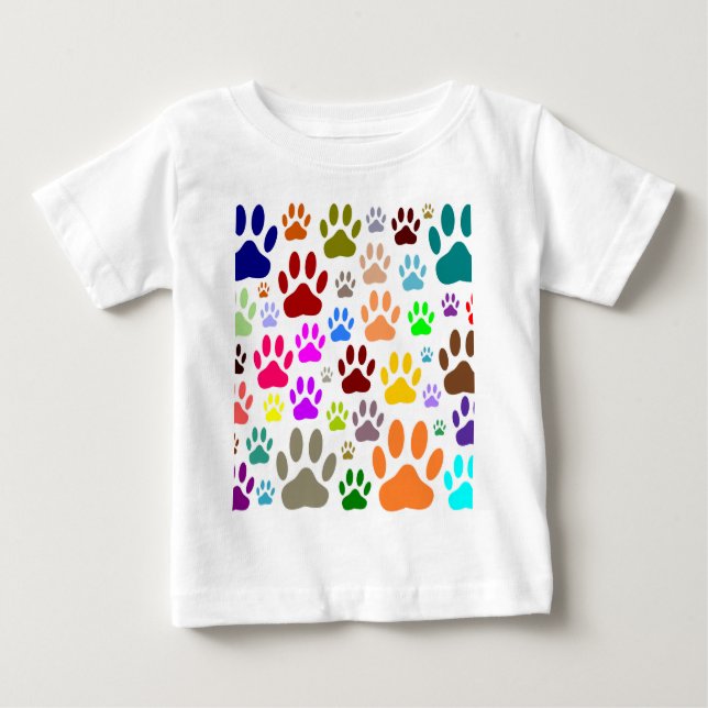 Camiseta Para Bebê Caneta De Cães Imprime Por Toda Parte (Frente)
