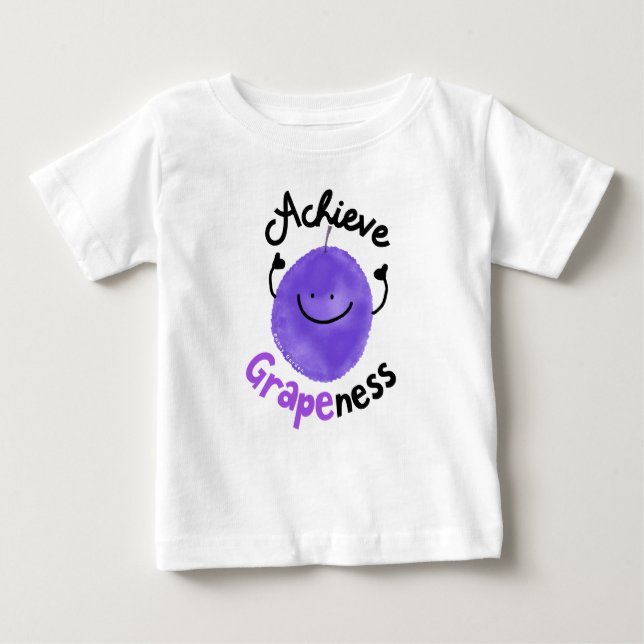 Camiseta Para Bebê Caneta de Uvas Positivas - Obtenha a Gráficidade (Frente)