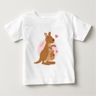 Camiseta Para Bebê Canguru Bebê Joey Fofo