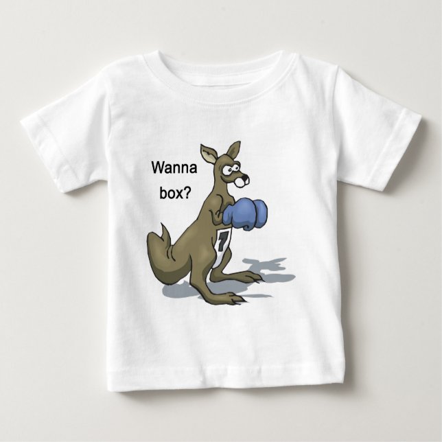 Camiseta Para Bebê Canguru do encaixotamento (Frente)