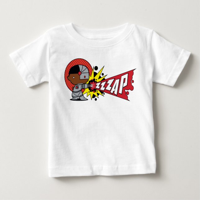 Camiseta Para Bebê Canhão Cibernético de Chibi Cyborg (Frente)
