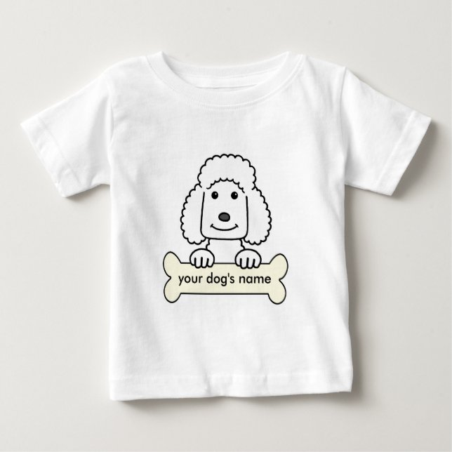 Camiseta Para Bebê Caniche personalizada (Frente)