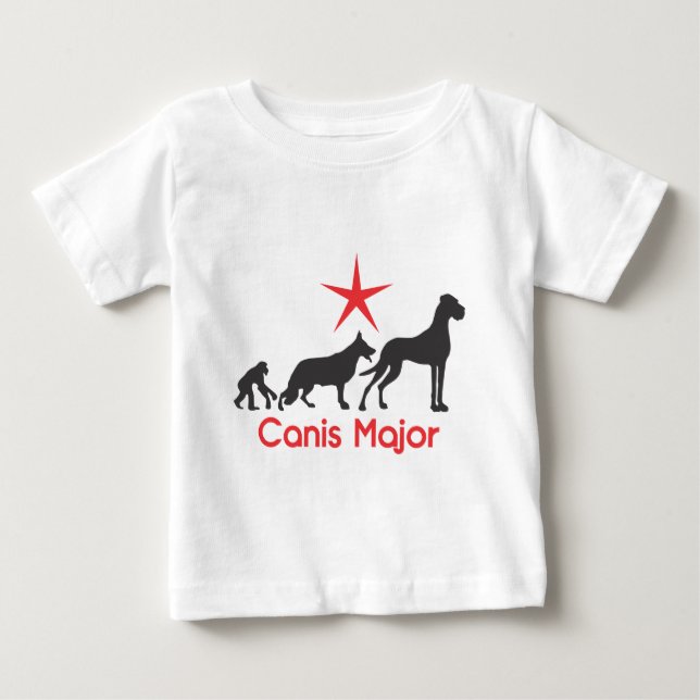 Camiseta Para Bebê Canis Major Grande Danois (Frente)