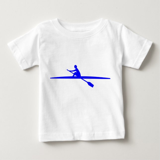 Camiseta Para Bebê Canoagem - Azul (Frente)