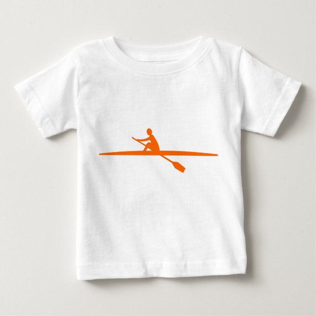 Camiseta Para Bebê Canoagem - Laranja (Frente)