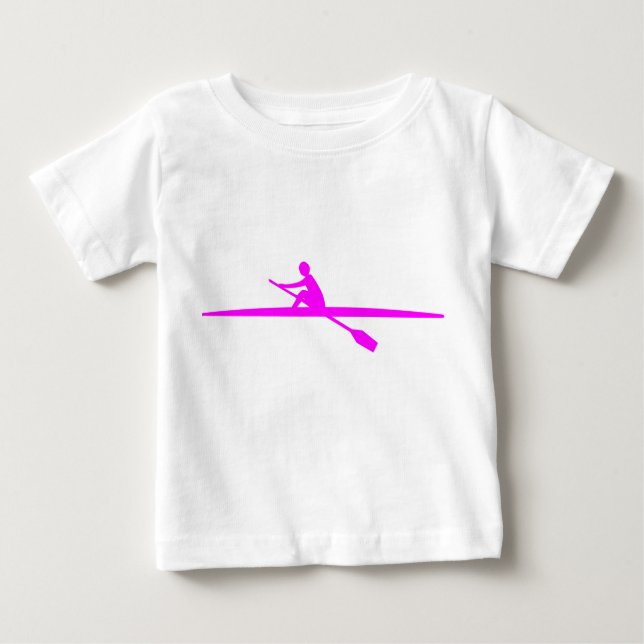 Camiseta Para Bebê Canoagem - Magenta (Frente)