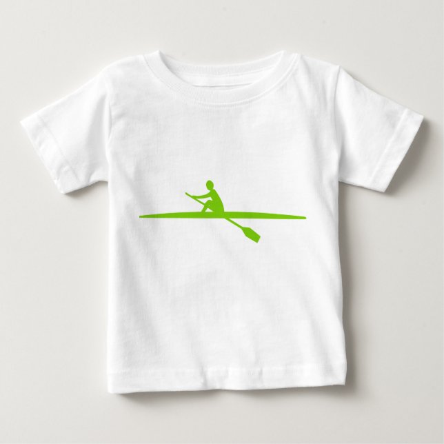 Camiseta Para Bebê Canoagem - Verde marciano (Frente)