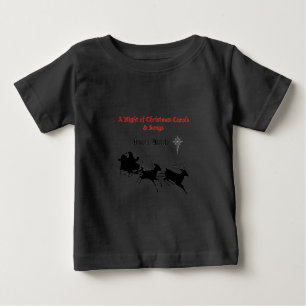 Camiseta Para Bebê Cantando ao longo do Natal - Caróis e Alegria Fest