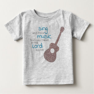 Camiseta Para Bebê "Cante E Faça Música..." Violão 
