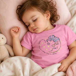 Camiseta Para Bebê Cante-me uma Música de Ninar, Bebê Crescente Lunar