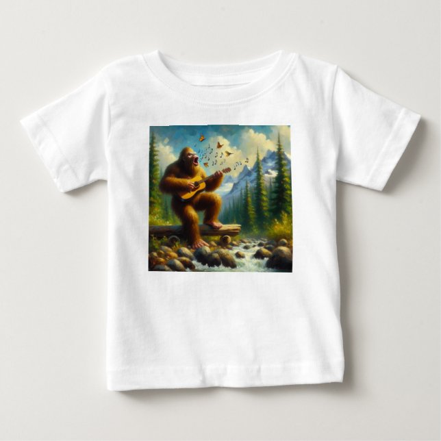 Camiseta Para Bebê Canto Bigfoot (Frente)