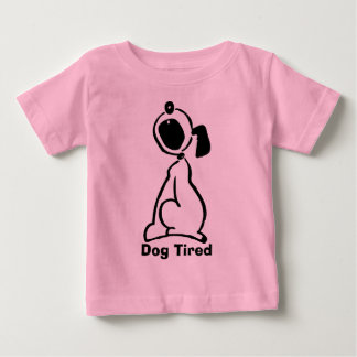 Camiseta Para Bebê Cão cansado