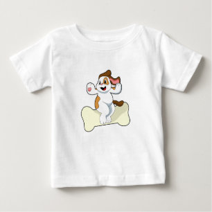 Camiseta Para Bebê Cão com Osso