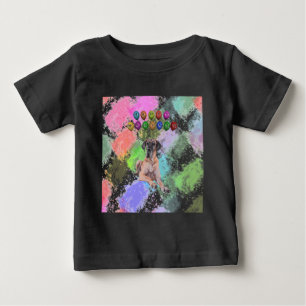 Camiseta Para Bebê Cão Dogue Alemão Desejando Feliz Ano Novo