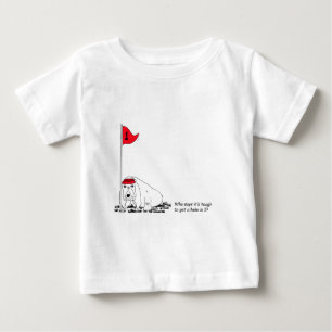 Camiseta Para Bebê Cão Golfing cómico
