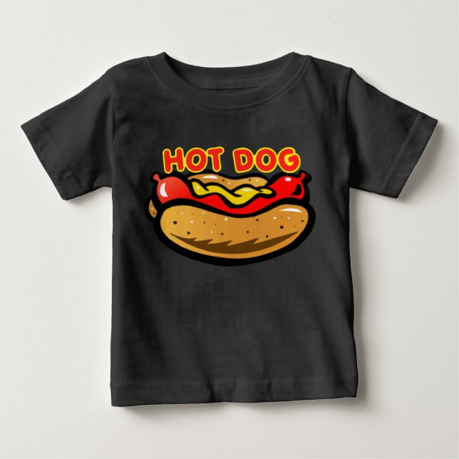 Camiseta Para Bebê Cão quente (Frente)