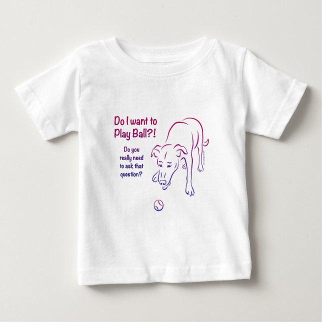 Camiseta Para Bebê Cão tênis (Frente)