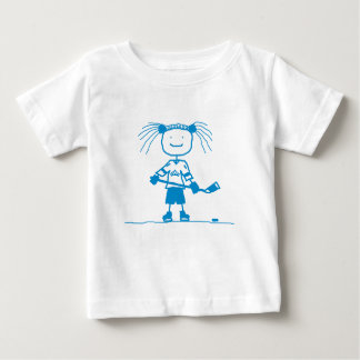 Camiseta Para Bebê Capa longa da criança AZUL do hóquei da vara