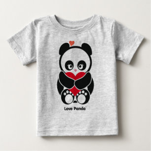Camiseta Para Bebê Capa longa da criança de Panda® do amor