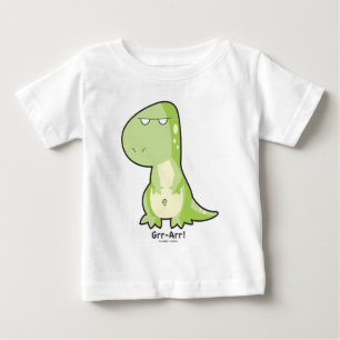 Camiseta Para Bebê Capa longa da criança de T-Rex