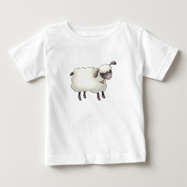 Camiseta Para Bebê Capa longa de Criança de ovelha (Frente)