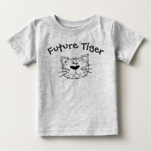 Camiseta Para Bebê Capa longa do tigre futuro (selecione seu tamanho)