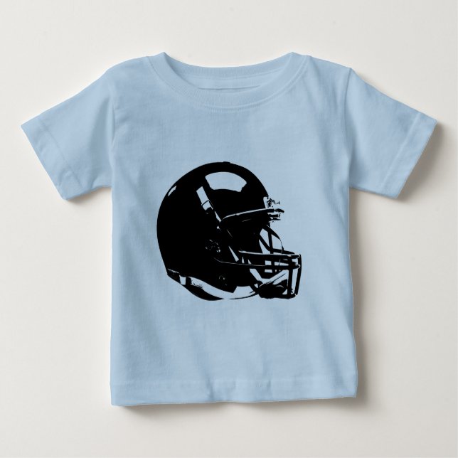 Camiseta Para Bebê Capacete de futebol de pop Art (Frente)