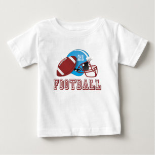 Camiseta Para Bebê Capacete e bola de futebol