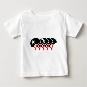 Camiseta Para Bebê Capacetes de Derby do rolo (design preto)